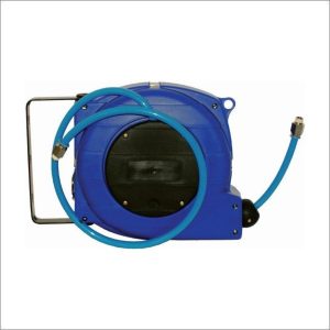 AIR HOSE REEL 9M X 8MM PU HOSE WALL MOUNTED IN PLASTIC CASE